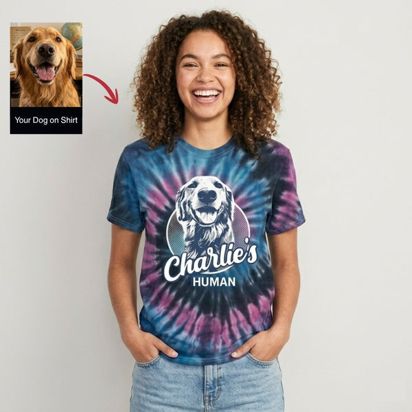 Personalized Dog Face Tie-Dye All Over Printed T-shirt, Gift for Dog Lovers FSD4843