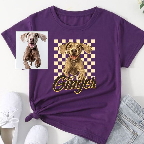 Custom Dog Retro T-Shirt, Mothers Day Dog Shirts for Dog Moms, Pet Lover Gift FSD4800