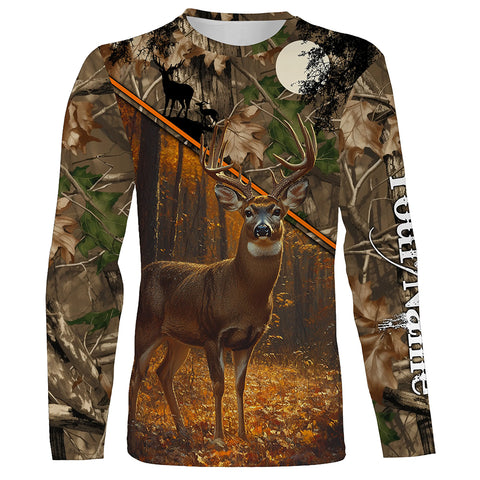 Personalized White-tailed Deer Hunting Camouflage Customized Name All over printed Shirt TTN02