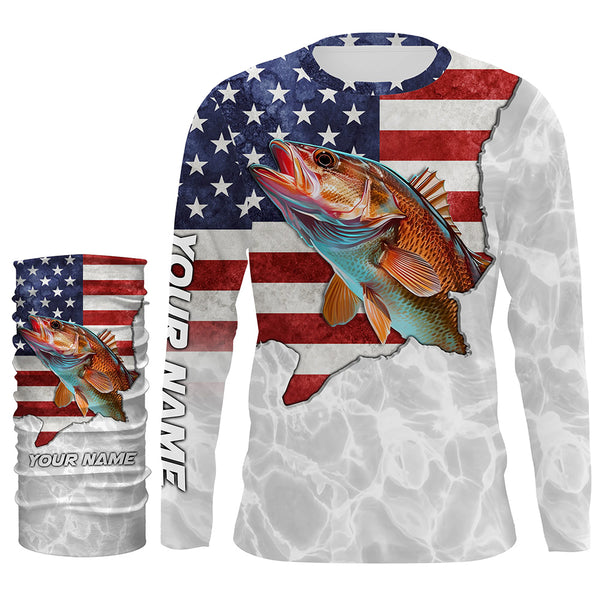 Redfish Red Drum Fishing Custom UV Protection Shirts, Redfish Fishing Jerseys, Fishing Tournament Shirt TTN67