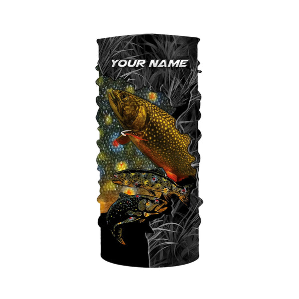 Brook Trout Fishing Camo Custom Name UV Protection Shirts, Trout Fishing Jerseys Tournament Shirt TTN68