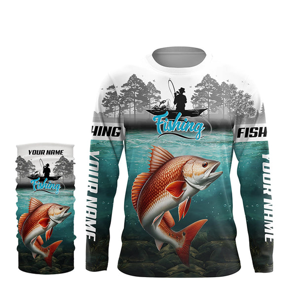 Personalized Redfish fishing custom fishing apparel, Redfish Fishing jerseys for Fisherman - TTV57