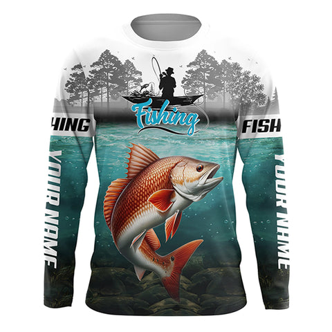 Personalized Redfish fishing custom fishing apparel, Redfish Fishing jerseys for Fisherman - TTV57