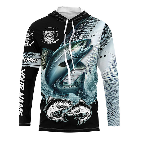 Custom Chinook King Salmon Fishing jerseys, King Salmon Long Sleeve tournament Fishing Shirts TTV76