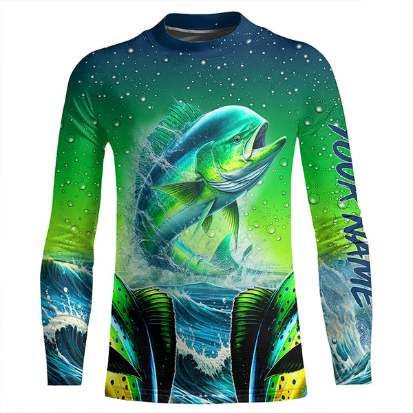 Mahi mahi Fishing Custom Name UV Protection Shirt, Personalized Mahi Mahi fishing jersey - TTV55