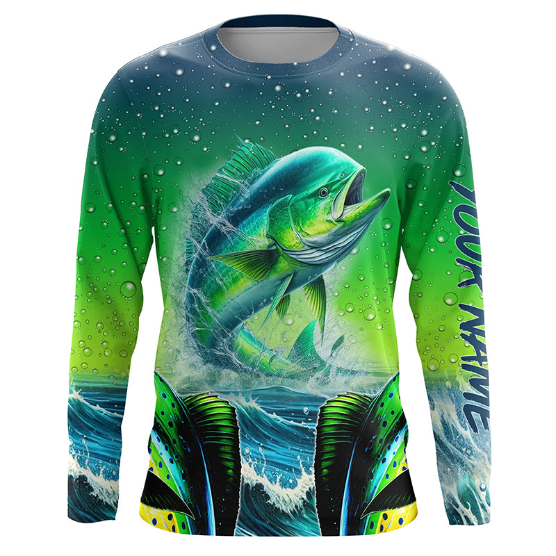 Mahi mahi Fishing Custom Name UV Protection Shirt, Personalized Mahi Mahi fishing jersey - TTV55