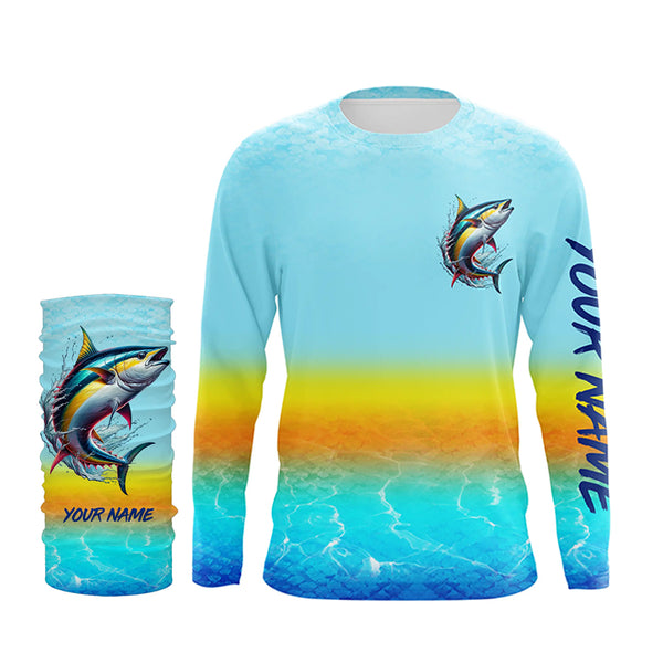 Tuna fishing Custom Name UV protection fishing jersey, fishing tournament shirts TTV44