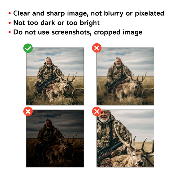 Personalized Deer Hunting Shirt with Your Deer Photo & Name, Full Print 3D Shirt NHT235