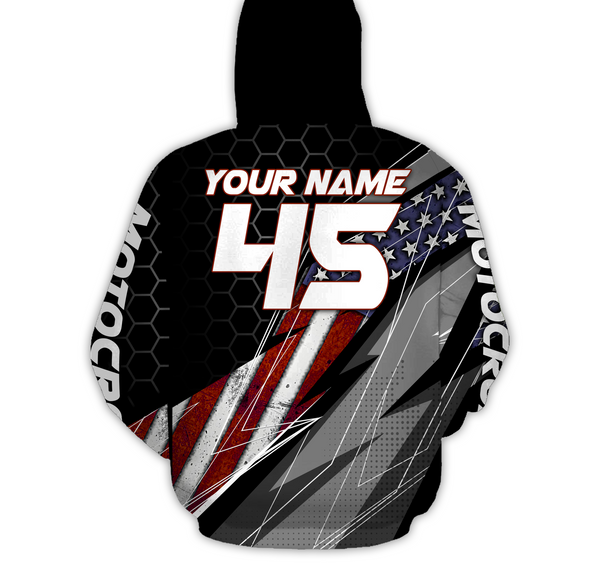 Custom Motocross Racing Hoodie Dirt Bike Hoodie For Men Women US Hoodie For Biker MH24