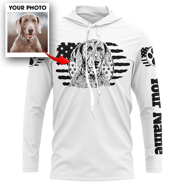 Dog lovers UV protection personalized custom photo and name shirt for dog lover D06