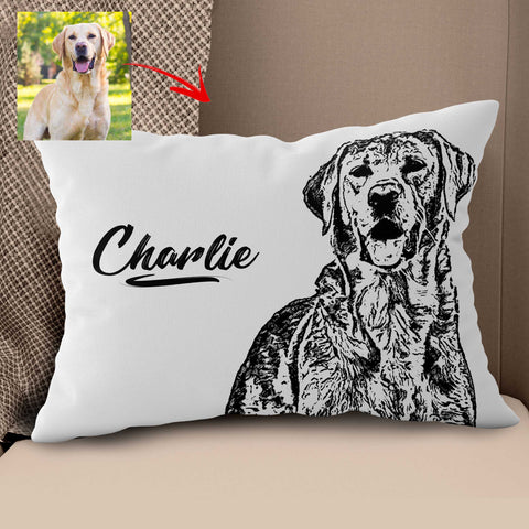 Embrace Comfort and Memories with Our Custom Minimalist Dog Canvas Pillows A62