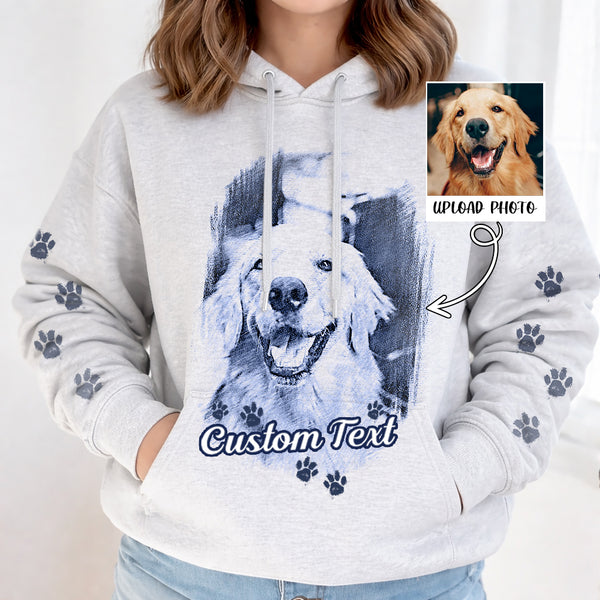 "Furever Yours" Custom Dog Photo Sweatshirt | Personalized Dog Mom Gift | Dog Lover Hoodie D22