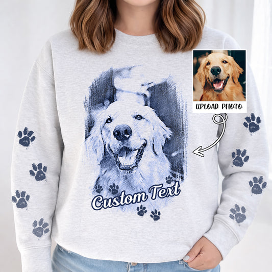 "Furever Yours" Custom Dog Photo Sweatshirt | Personalized Dog Mom Gift | Dog Lover Hoodie D22
