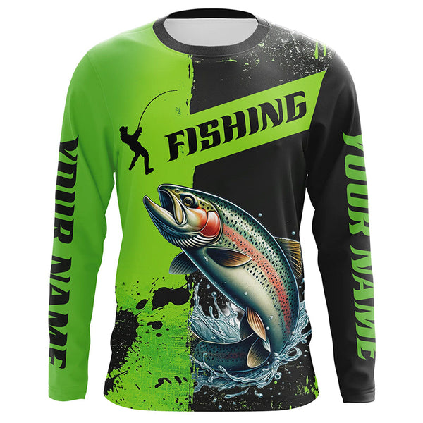 Custom Rainbow Trout Fishing Long Sleeve Tournament Shirts, Trout Fish –  Myfihu