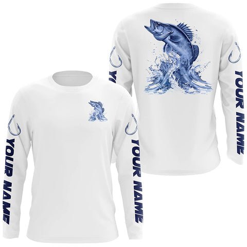 Personalized Walleye Long Sleeve Performance Fishing Shirts, Walleye Fishing Jersey IPHW6408