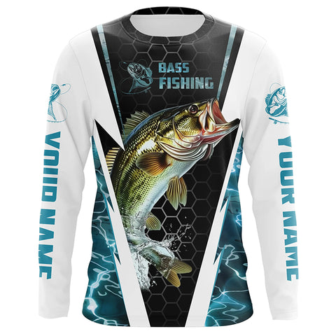 Custom Multi-Color Bass Fishing Jerseys, Bass Long Sleeve Tournament Fishing Camo Shirts For Men, Women, Kids IPHW5881
