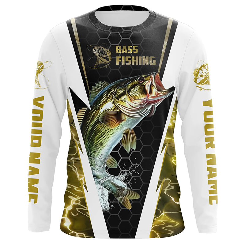Custom Multi-Color Bass Fishing Jerseys, Bass Long Sleeve Tournament Fishing Camo Shirts for Men, Women, Kids IPHW5881 Purple