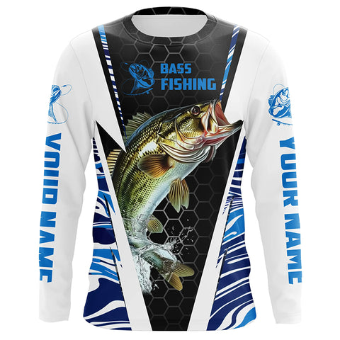 Custom Multi-Color Bass Fishing Jerseys, Bass Long Sleeve Tournament Fishing Camo Shirts For Men, Women, Kids IPHW5882