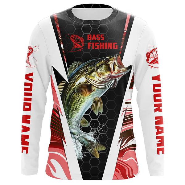Custom Multi-Color Bass Fishing Jerseys, Bass Long Sleeve Tournament Fishing Camo Shirts For Men, Women, Kids IPHW5883