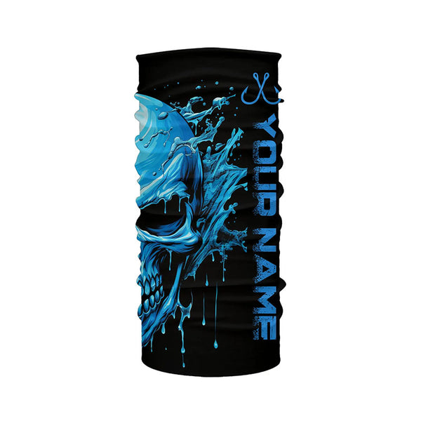 Fish On Fish Hook Custom Skull Long Sleeve Fishing Shirts,  Skull Performance Fishing Jerseys IPHW5136