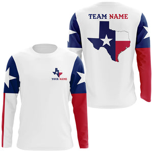 Texas Pride Fishing Team Shirt with Custom Name & Team Name, Texas UV Protection Shirts IPHW5072 Kid Long Sleeves UPF / L