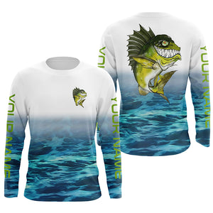 Custom Angry Bass Tournament Long Sleeve Fishing Shirts, Bass Performa –  Myfihu