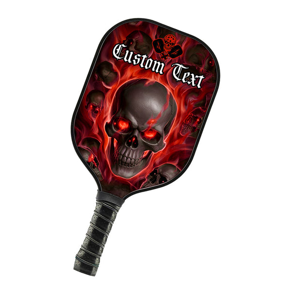 Red Flame Skull Custom Halloween Pickleball Paddle For Men And Women, Team Pickleball Paddles Halloween Gifts IPHW7481