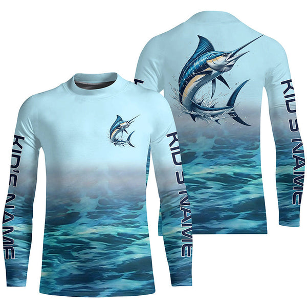 Marlin Fishing Custom Performance Fishing Gear Shirts, Marlin Long Sleeve Fishing Shirts IPHW6820