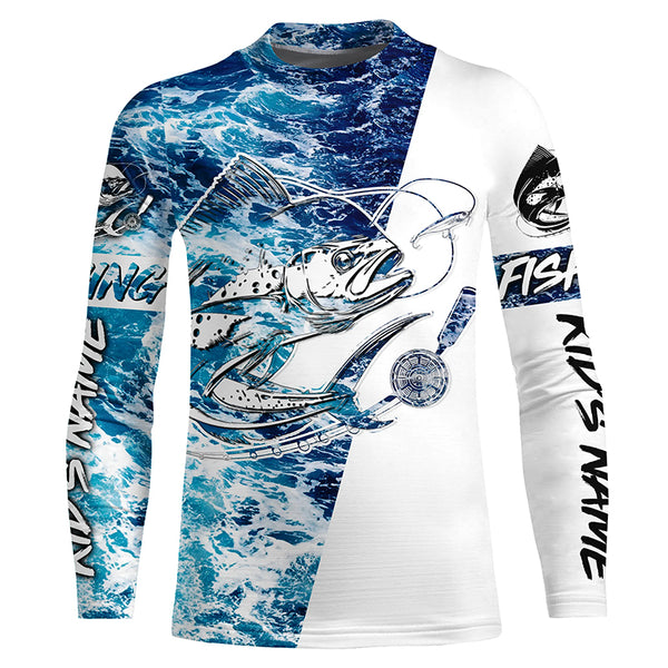 Personalized Mahi Mahi Long Sleeve Uv Protection Fishing Shirts, Mahi Mahi Saltwater Fishing Shirts IPHW6132