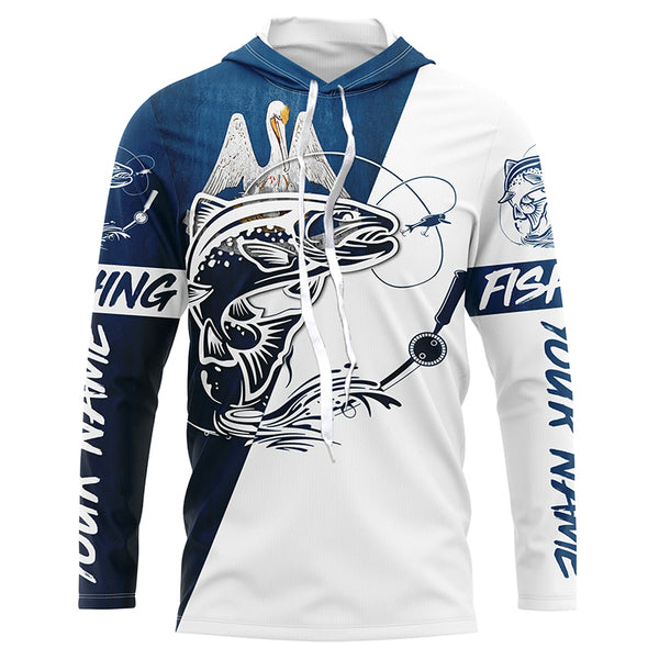 Louisiana  Trout Custom Long Sleeve Tournament Fishing Shirts, Trout Fishing Jerseys IPHW4893