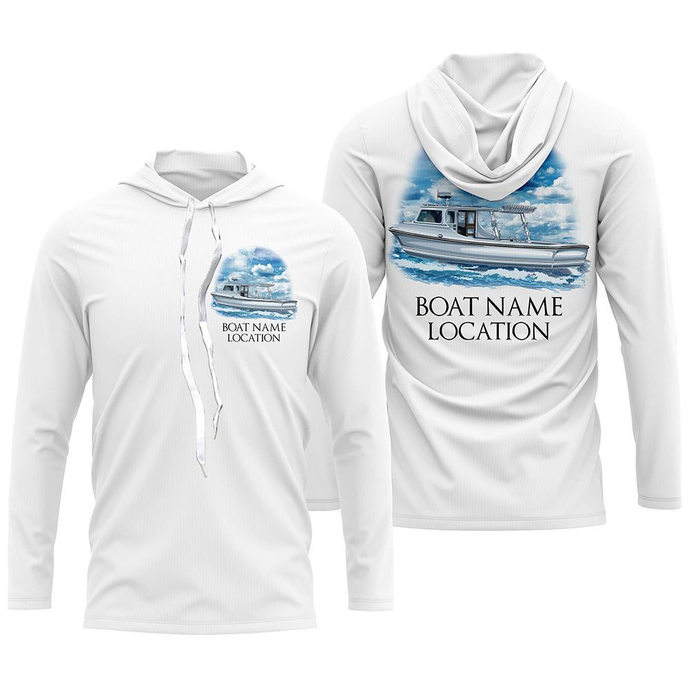 Custom Fishing Shirt, Fishing Jersey, Boat Shirt, Long Sleeve Boating UPF,  Fishing Tournament, Hooded Fishing Shirt Polo 