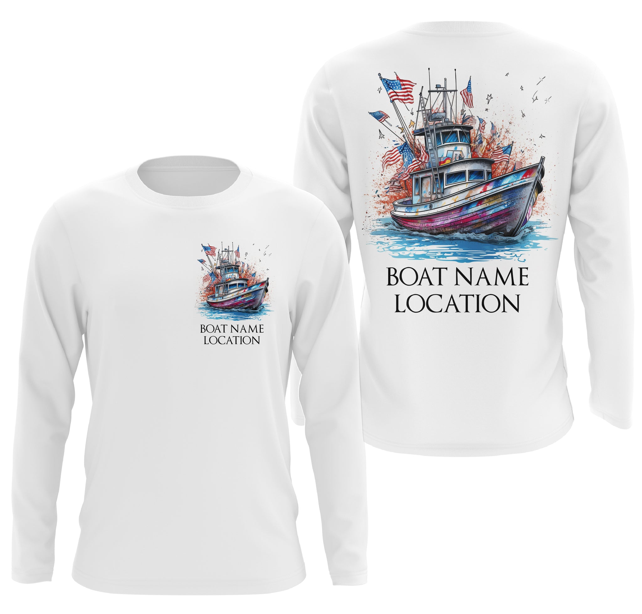 Custom Fishing Shirt, Fishing Jersey, Boat Shirt, Long Sleeve