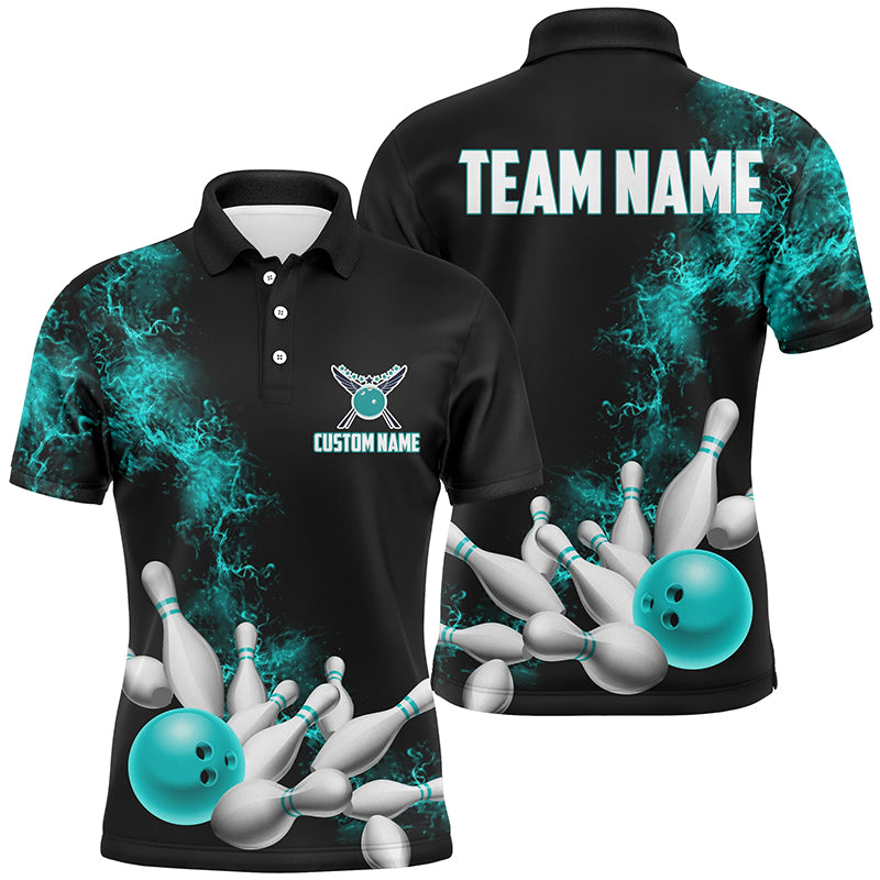 Custom Name Unisex Strike Bowling Team Shirts For Men And Women, Bowlers Outfit | Ball Blue IPHW6013