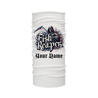 Personalized Fish Reaper Long Sleeve Fishing Shirts, American Flag Patriotic Fishing Gifts IPHW5542