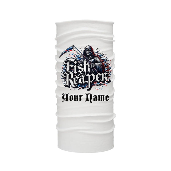 Personalized Fish Reaper Long Sleeve Fishing Shirts, American Flag Patriotic Fishing Gifts IPHW5542