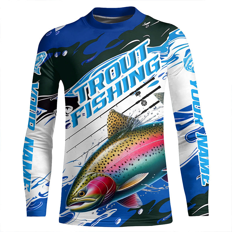 Rainbow Trout Custom Long Sleeve Performance Fishing Shirts, Steelhead –  Myfihu