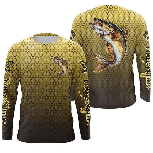 Personalized Walleye Fishing Jerseys, Walleye Tournament Fishing Shirts for men, women and kids fishing gifts IPHW5718