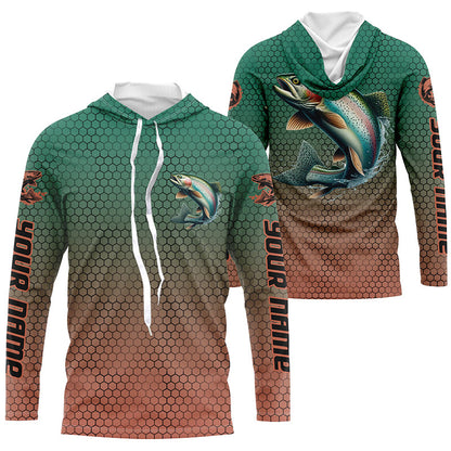 Rainbow Trout Fishing Custom Long Sleeve Tournament Fishing Shirts, Trout Fisherman Fishing Jerseys IPHW6416
