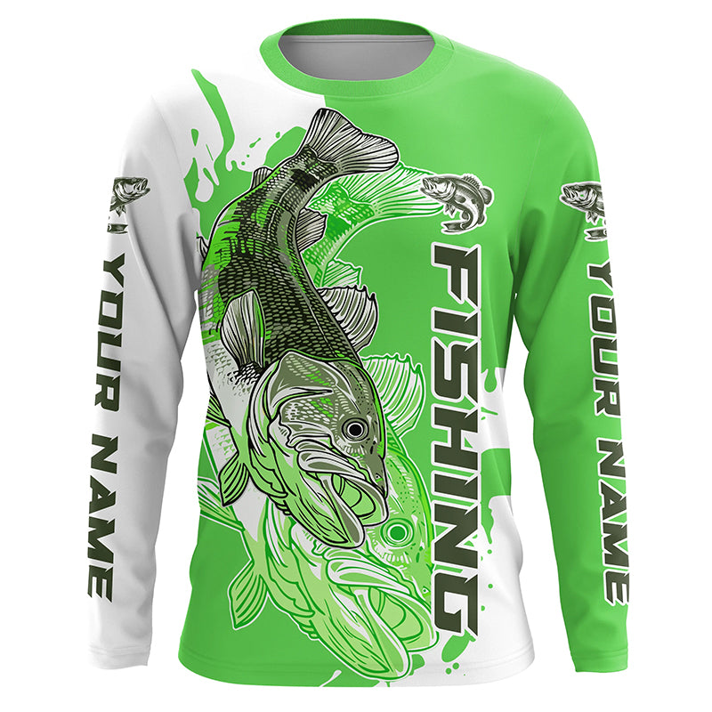 Custom Bass Fishing Long Sleeve Tournament Shirts, Multi