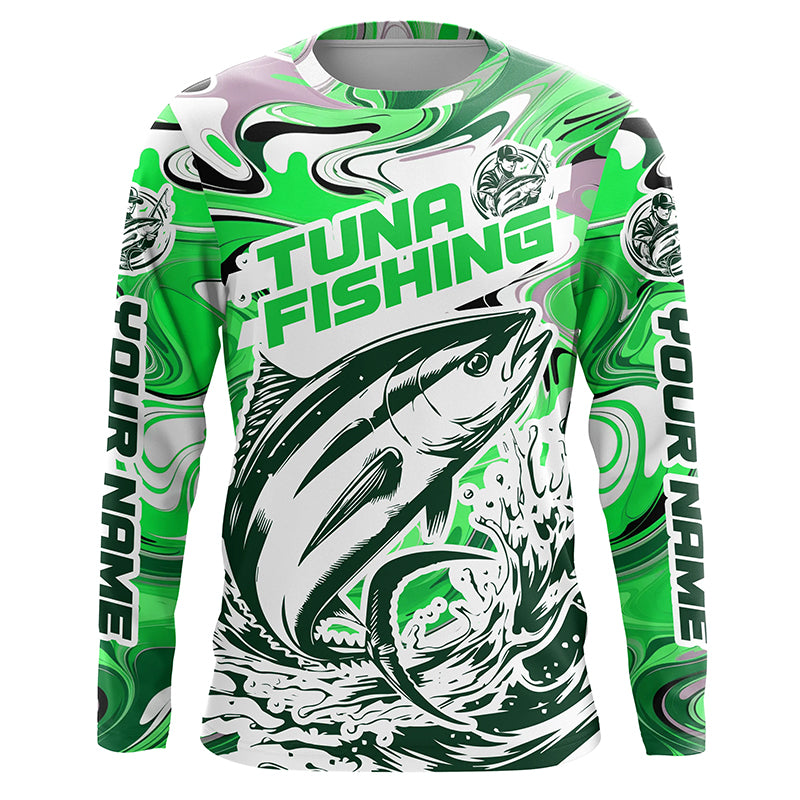 Personalized Tuna Saltwater Fishing Long Sleeve Fishing Shirts