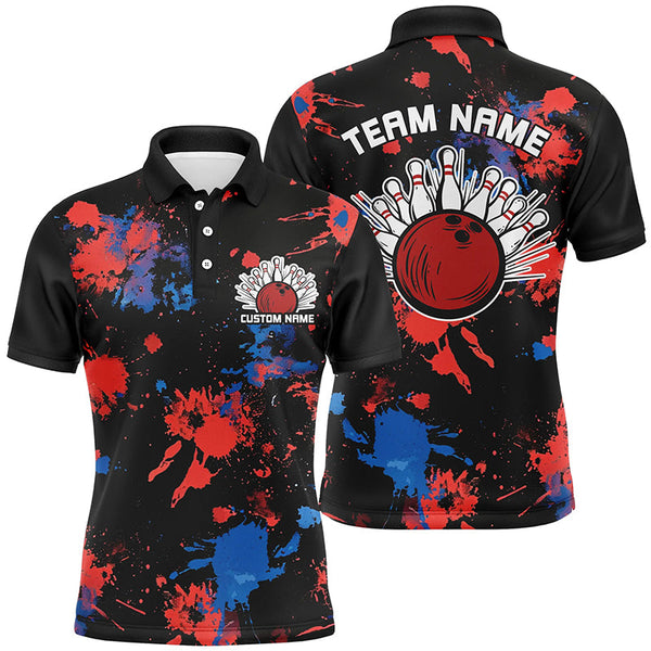 Red White And Blue Colors Camo Custom Men And Women Bowling Team Shirts Bowler Outfits IPHW6471