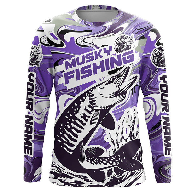 Northern Pike Fishing Custom Long Sleeve Performance Fishing