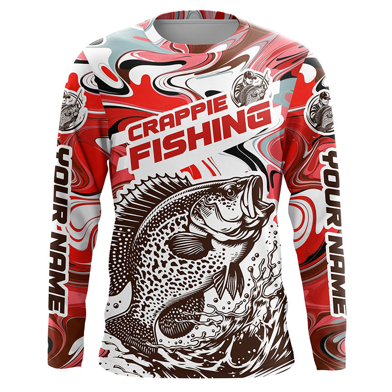 Custom Multi-Color Crappie Long Sleeve Fishing Shirts, Crappie Jerseys ...