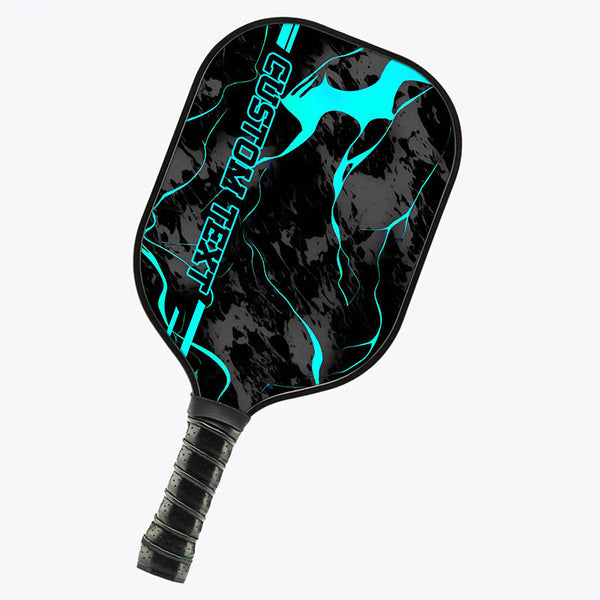 Cyan Blue Paint Splatter 3D Printed Custom Pickleball Paddles, Pickleball Gifts For Men And Women IPHW7223