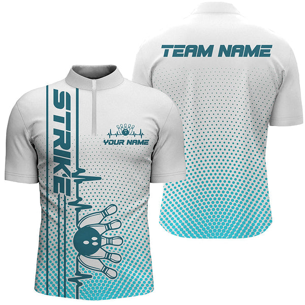 Strike Bowling Custom Bowling Shirts For Men And Women Bowling Team Jerseys Bowlers Outfits | Blue IPHW5504