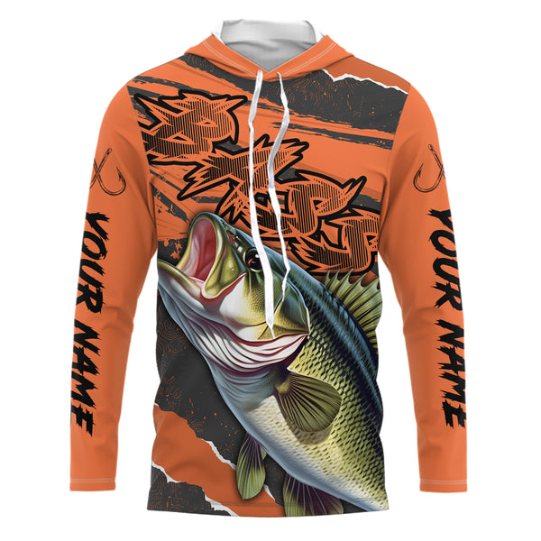 Custom Bass Long Sleeve Performance Fishing Shirts, Multi-Color Bass Tournament Fishing Jerseys IPHW5878