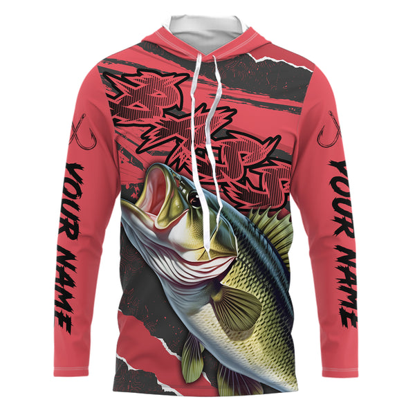 Custom Bass Long Sleeve Performance Fishing Shirts, Multi-Color Bass Tournament Fishing Jerseys IPHW5878