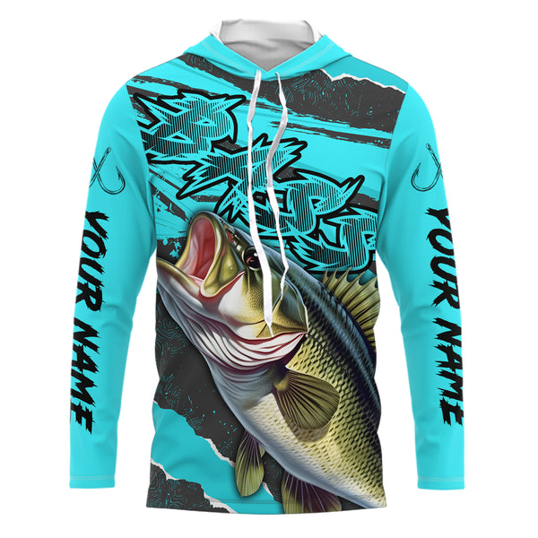 Custom Bass Long Sleeve Performance Fishing Shirts, Multi-Color Bass Tournament Fishing Jerseys IPHW5878