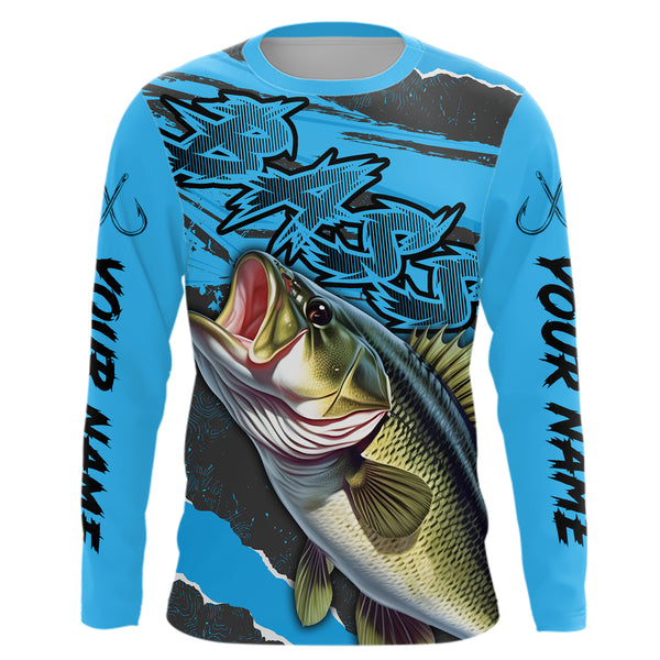 Custom Bass Long Sleeve Performance Fishing Shirts, Multi-Color Bass Tournament Fishing Jerseys IPHW5878