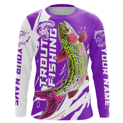 Custom Trout Fly Fishing Long Sleeve Tournament Shirts, Multi-Color Trout Fishing Jerseys For Men, Women And Kids IPHW5885